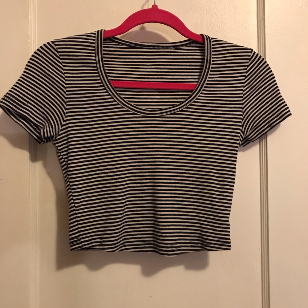 american apparel baby rib crop tee